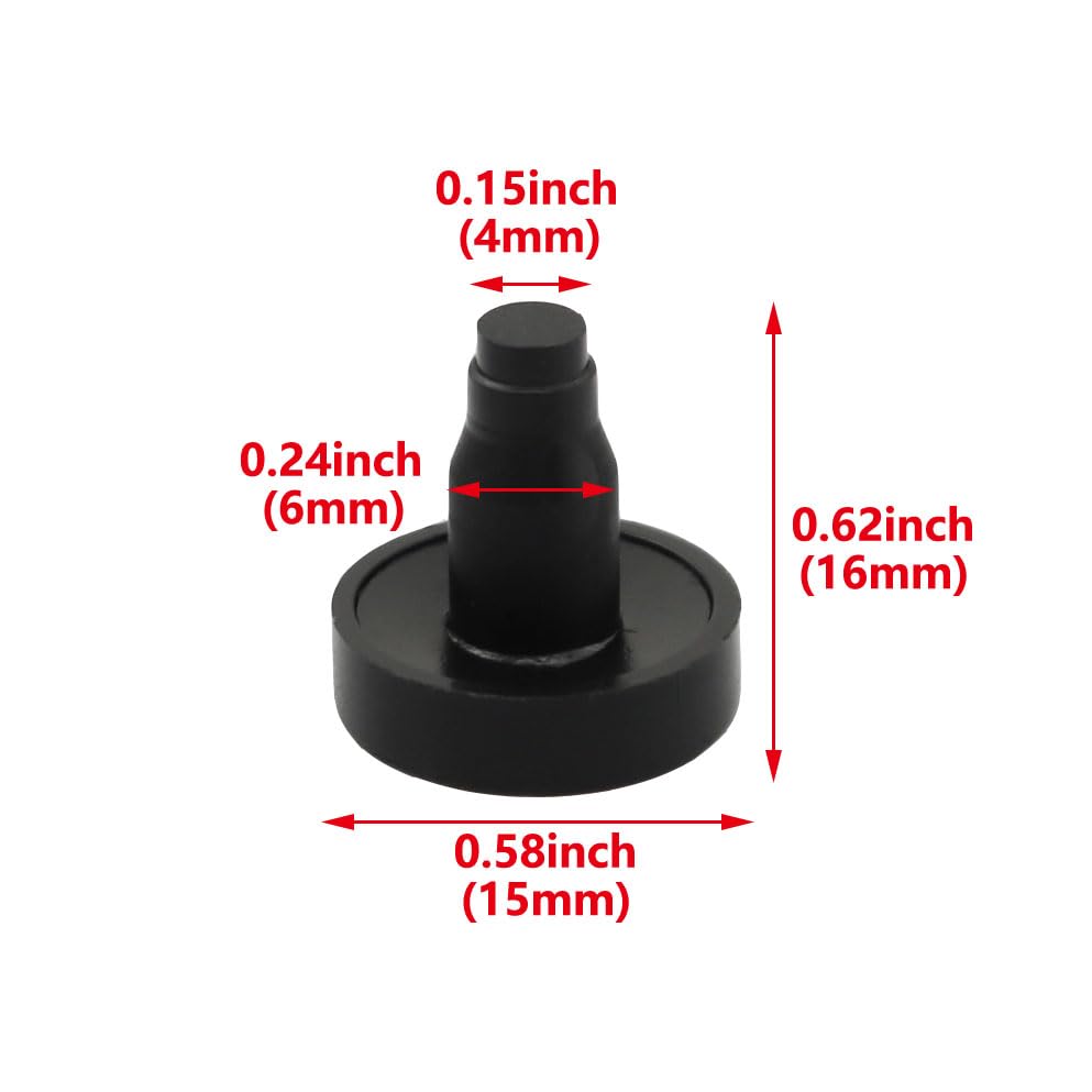 HJGarden 40PCS PE Curved Adjustable Foot Furniture Leg Fitting 0.59x0.63x0.23inch Suitable for Desk Tea Table Shelf Cabinet Instrument Equipment Leveling Foot Black