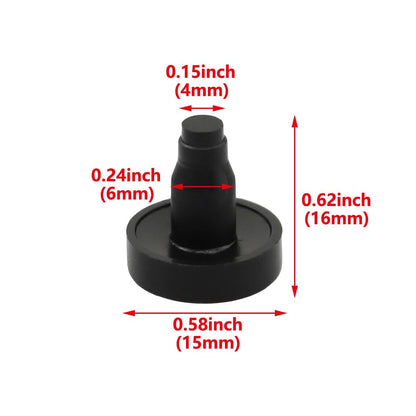 HJGarden 40PCS PE Curved Adjustable Foot Furniture Leg Fitting 0.59x0.63x0.23inch Suitable for Desk Tea Table Shelf Cabinet Instrument Equipment Leveling Foot Black