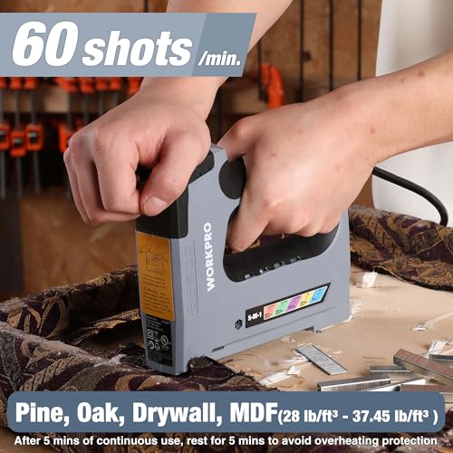 WORKPRO 110V 5-in-1 Corded Electric Staple Gun & Brad Nailer Kit