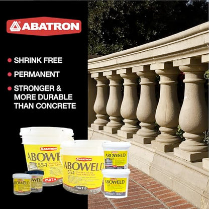 Abatron Aboweld 55-1 2-Part Structural Epoxy Paste, Light Gray, 12 Ounce - size: 12 Ounce