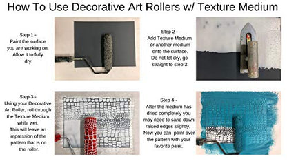 Decorative Art Texture Roller - 7" Roller (Simplicity Pattern) - color: Simplicity Pattern