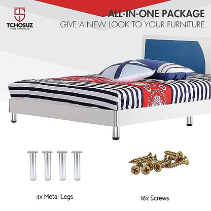 8 Inch Aluminium Alloy Metal Furniture Legs, Set of 4 Round Silver - color: Silver, size: 8"/20cm