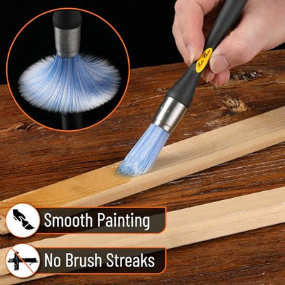 Bates- Trim Brush, 0.75 Inch, Edge Painting Tool, Trim Paint Brushes, Trimmer Edger, Trim Brush - color: Orange-black, size: 0.75 inch, 1 Pack