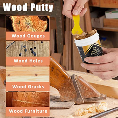 Deuvuo Natual Wood Putty, Wood Putty Filler - Our Wood Grain Filler Offers a Quick and Lasting Fix for Any Damage or Flaw - Paintable, Stainable, Sandable & Quick Drying - 9.87 Ounce - color: 9.87oz Natual