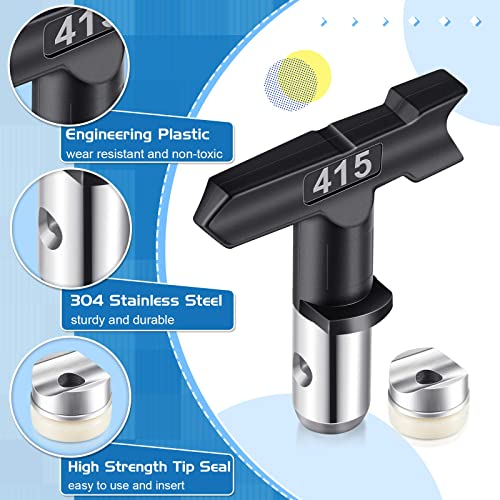 Moxweyeni 10 Pieces Airless Spray Tips Reversible, 109-621 Sizes - size: 109-621 Sizes