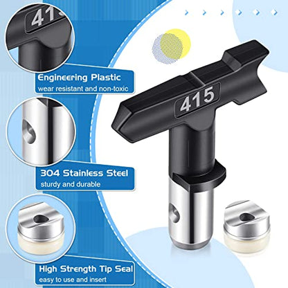Moxweyeni 10 Pieces Airless Spray Tips Reversible, 109-621 Sizes - size: 109-621 Sizes