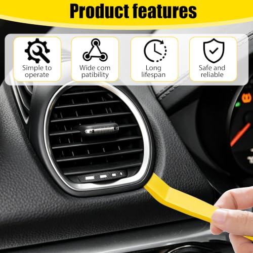 Auto Trim Removal Tool, Auto Clip Fastener Remover Pry Tool, 13PCS - color: Yellow