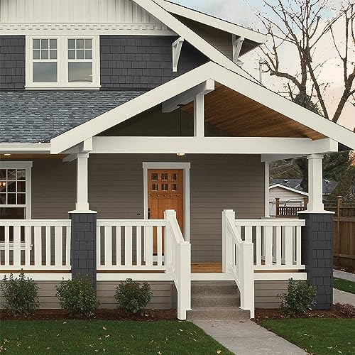 Glidden Total Exterior Paint & Primer All-in-One, Cocoon/Yellow, Semi-Gloss, 1 Gallon - color: Cocoon, size: 128 Fl Oz (Pack of 1)