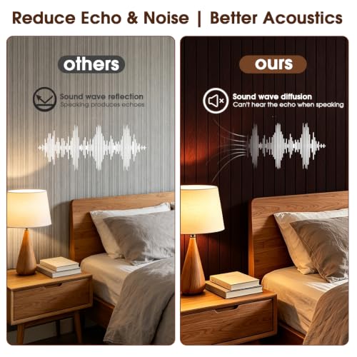 3D Peel and Stick Wall Panels PVC Grille Slat 394"x15.8" Self-Adhesive Wall Sticker Soundproof Paneling for Walls and Ceiling in Faux Brown Wood Grain Texture - color: Brown Wood Grain, size: 394"x15.8"