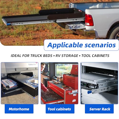 with Lock Heavy Duty Drawer Slides 12 14 16 18 20 22 24 26 28 30 32 34 36 40 44 48 52 56 60 Inch 500 Lbs Side Mount Full Extension Ball (Load:250 lb (with Lock) -W:53mm, 16 Inch) - size: 16 Inch, style: Load:250 lb (With lock) -W:53mm