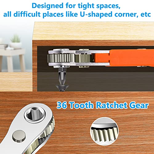 OSDUE Right Angle Ratchet for Tight Spaces with 1/4" Drive DIY/Home Repair
