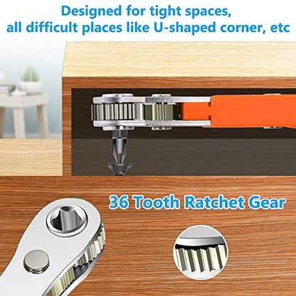 OSDUE Right Angle Ratchet for Tight Spaces with 1/4" Drive DIY/Home Repair