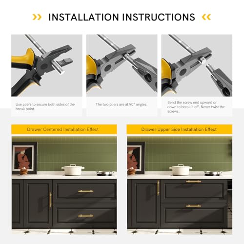Rergy 10 Pack 4 Inch Matt Black Cabinet Handles, Solid Zinc Alloy - color: Black, size: 4 Inch Hole Center