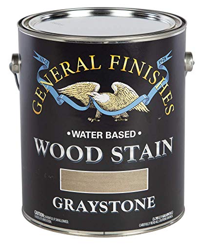 General Finishes Water Based Wood Stain, 1 Gallon, Graystone - color: Graystone, size: 1 Gallon