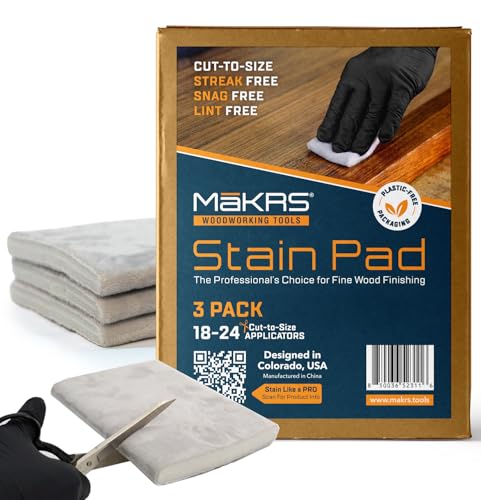 MāKRS Stain Pad Original, Wood Finish Applicators, 3-Pack - size: 3 Pads, style: Original