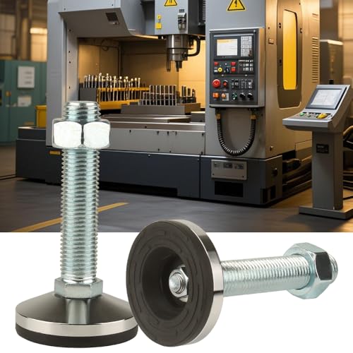 Heavy Duty Leveling Screw Leg,Leg Leveler 3.94" Dia Base,Adjustable Leveling feet M30 Thread, 5500 Lb Capacity,Capacity for Workbench, Machine, Cabinet (D100xM30x150,2 Pcs,Black) - size: D100xM30x150,2 Pcs