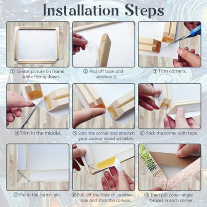 Canvas Stretcher Bars 10x16 Inch Frame Kit, Available in 25+ size Wood Stretcher Bars for Home and Office, Gallery Wrap Wall Arts Supply for Oil Painting, Poster, Picture & Paint by Numbers - size: 10"x16"
