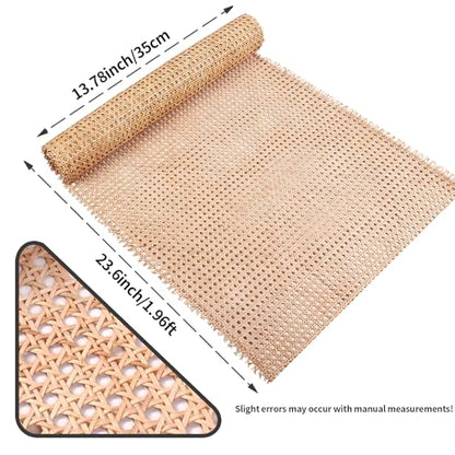 14" Width Cane Webbing 2Feet，Natural Rattan for Caning Projects - size: 14"Wx24"L(2feet)