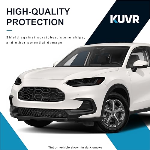 Pre-Cut Headlight Taillight Tint Kit Compatible with Honda HR-V 2023-2026 | Precision Cut Stretchable PPF Vinyl Overlay Cover Wrap (Light Smoke) - color: Light Smoke
