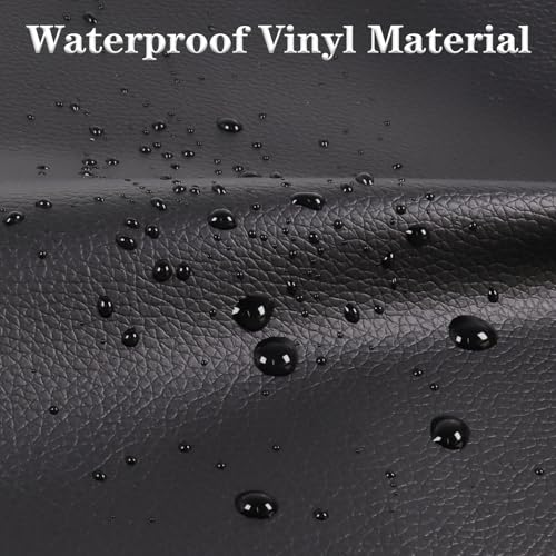 Marine Vinyl Fabric Waterproof Soft Leather Material 55"×288" Black - color: Black, size: 55"W x 288"L
