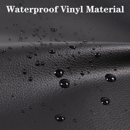 Marine Vinyl Fabric Waterproof Soft Leather Material 55"×108" Black - color: Black, size: 55"W x 108"L