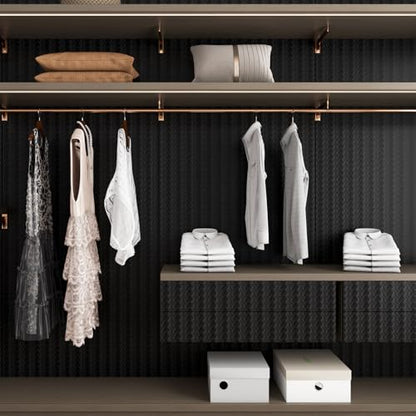 ReWallpaper Black Textured Wallpaper Peel and Stick Modern Embossed Basketweave Contact Paper for Cabinets Shelves Removable Vinyl Wall Covering for Walls Bedroom Bathroom Waterproof 17.7in x 6.5ft - size: 17.7in x 6.5ft