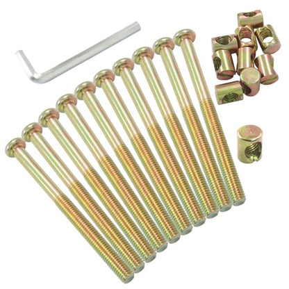 M8 X 100mm Barrel Bolt Nuts, 10 Pack - size: M8(100mm)