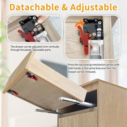 Undermount Soft Close Heavy Duty Drawer Slides 12 Inch, 80LB - color: Soft Close, size: 12 Inch