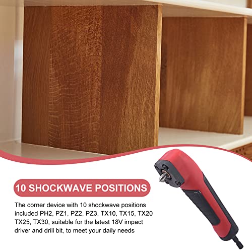 Right Angle Drill Attachment, 90 Degree Electric Screwdriver Adapter