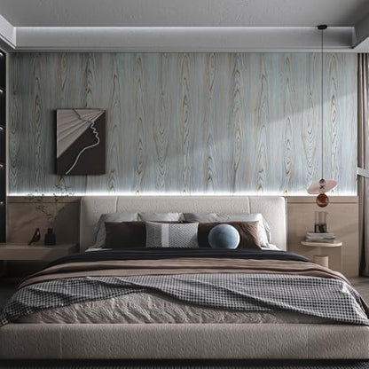 354"x31" Wide Thick Purple Wallpaper Peel & Stick Wood Grain Contact Paper - color: Purple, size: 31.5" x 354.3"