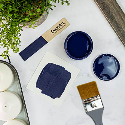 DecoArt Satin Enamels, 3 Color Combo Set, Pack of 3 Jars, Set Contains: 1 Jar - Pure White (8 fl oz), 1 Jar- Dark Denim (8 fl oz), 1 Jar - Classic Black (8 fl oz) - color: Multi