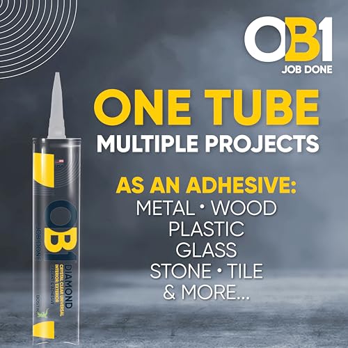 OB1 Universal Caulk Sealant & Adhesive Diamond Crystal Clear 10.1oz - color: Clear, size: 10.1oz