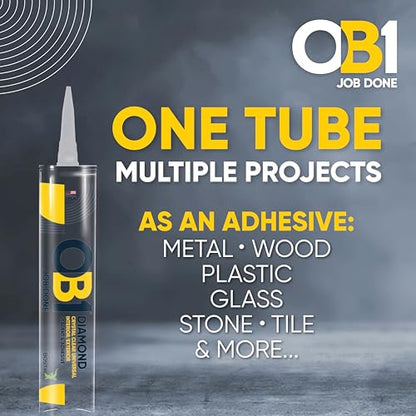 OB1 Universal Caulk Sealant & Adhesive Diamond Crystal Clear 10.1oz - color: Clear, size: 10.1oz