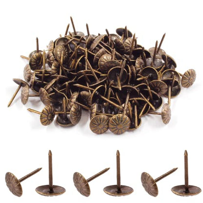 Bivethoi Upholstery Tacks, 7/16" Dia Antique Red Copper, 120 Pcs - color: Red Copper, size: 7/16"