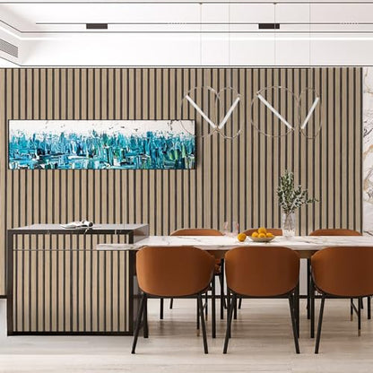 Brown Wood Slat Peel and Stick Wallpaper - 17.5"x200" Textured Faux Wood Self-Adhesive, Waterproof Removable Wall Panel for Bedroom, Kitchen, Accent Wall - Easy Install - color: Dark Brown, size: 17.5" x 200"
