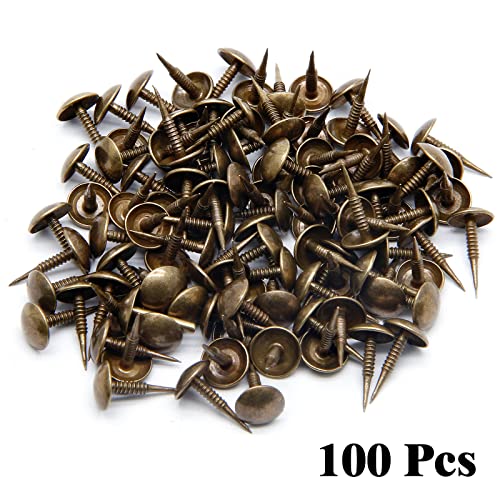 Piutouyar Bronze Upholstery Tacks, 100 Pcs, 8mm x 15mm - size: style2