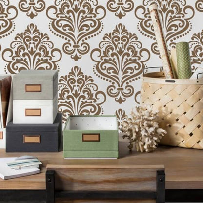 Damask Stencils for Walls Stencils for Painting Large Pattern 12inch - style: Damask