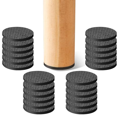 CHUNZEXI 24 Pack 1 Inch Non Slip Furniture Pads, Round Self Adhesive Rubber - size: 1 inch 24 Round