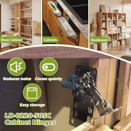 LD-0220-50SC Soft Close Pivot Hinges Self Closing Cabinet Door Hinge - color: 1 Pair