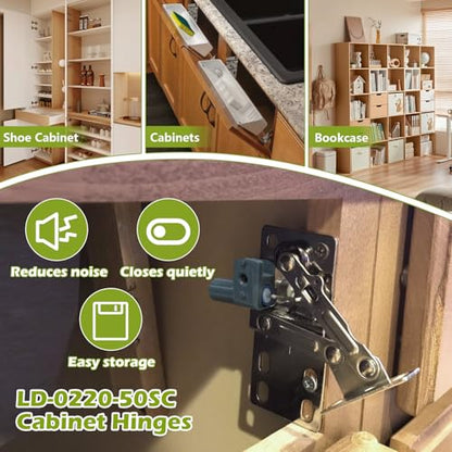 LD-0220-50SC Soft Close Pivot Hinges Self Closing Cabinet Door Hinge - color: 1 Pair