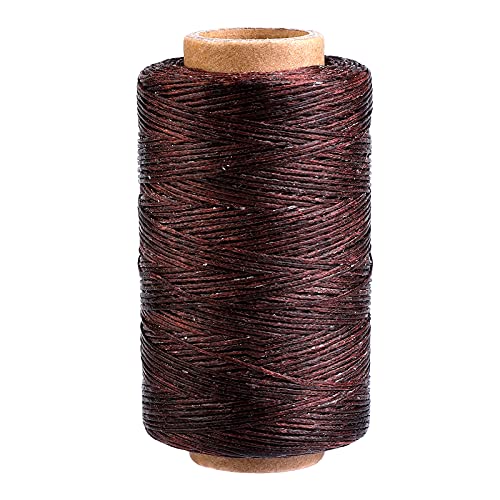 284Yards Leather Sewing Waxed Thread, 210D Upholstery Thread Heavy Duty - color: Dark Coffee