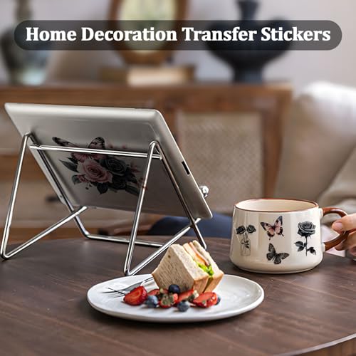 WANDIC 3 Sheets Rub On Transfer Stickers Gothic Pattern Decals Waterproof Stickers Furniture Craft Decals for DIY Scrapbooking Photo Albums Furnitures,15 * 30cm - color: Gothic Theme