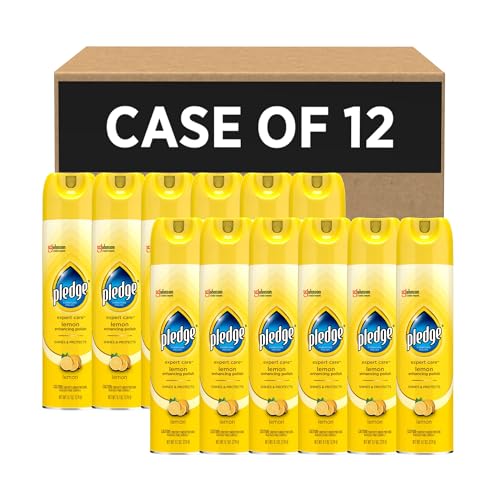 SC Johnson Professional Pledge Enhancing Polish Spray, Lemon scent, 12 Pack