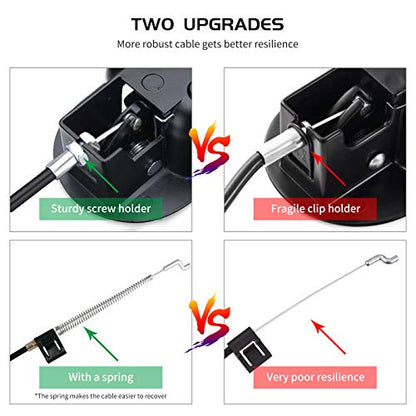 Recliner Replacement Parts(1 Sets), Recliner Cable Replacement Parts with Metal Release Pull Handle fits Ashley and Most Recliner Sofa, Exposed Cable Length 5.12Inch