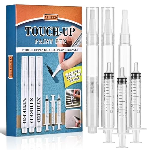 Fillable Touch Up Paint Pen,Refillable Paint Brush for Wood,3 Pack