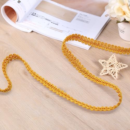 Gold Gimp Braid Trim, 1/2 Inch Width, 14 Yard - color: Gold