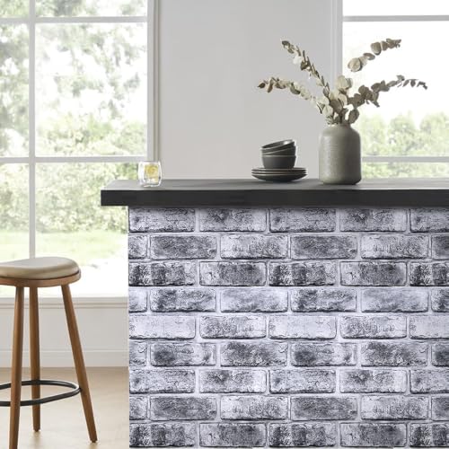 Commomy 3D Wall Panels Peel and Stick Faux Brick 10 Pcs 11.8" x 11.8" - color: Brick-WRC