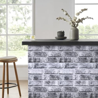 Commomy 3D Wall Panels Peel and Stick Faux Brick 10 Pcs 11.8" x 11.8" - color: Brick-WRC