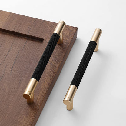 24 Pack 5 Inch 128 mm Bar Cabinet Pulls Gold and Black Knurled Handles for Brushed Gold Drawer Pulls Cupboard Aluminum Handles - color: Gold and Black, size: 5 Inch