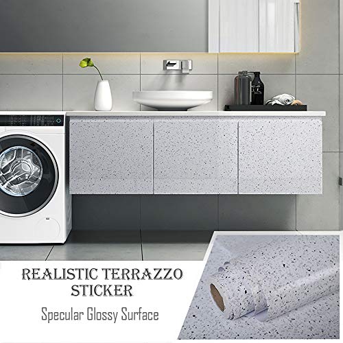 MelunMer White Wallpaper Marble Contact Paper for Countertops 23.6”×393” - color: White, size: 23.6" x 393"